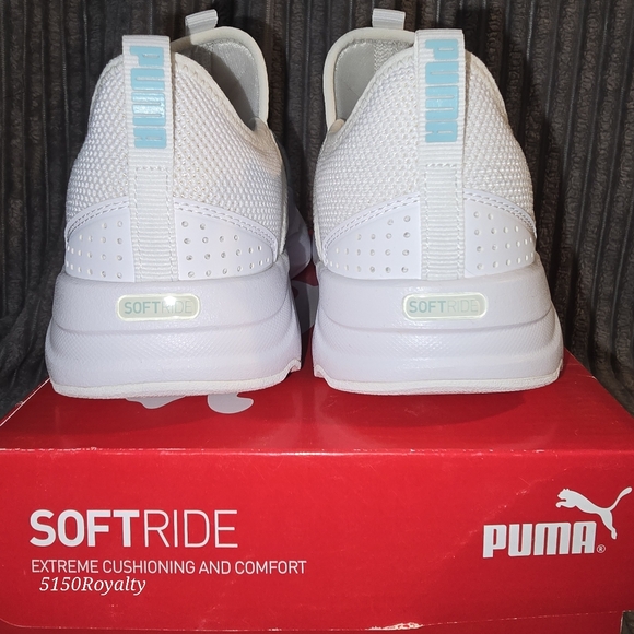 Puma Softride Sophia S0 Script white-bay-gulf stream Slip-on Women's Size 6.5 - Picture 5 of 11